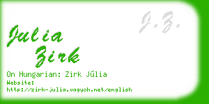 julia zirk business card