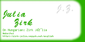 julia zirk business card